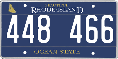 RI license plate 448466