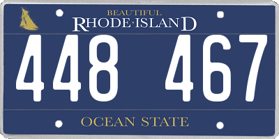 RI license plate 448467