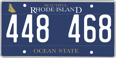 RI license plate 448468