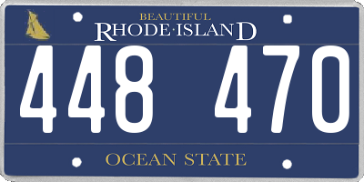 RI license plate 448470
