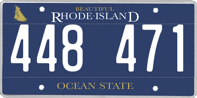 RI license plate 448471