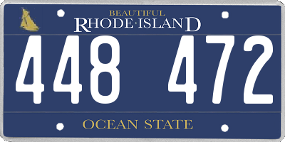 RI license plate 448472