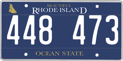RI license plate 448473