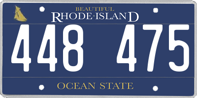 RI license plate 448475