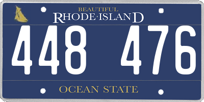RI license plate 448476
