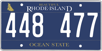 RI license plate 448477