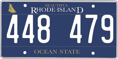 RI license plate 448479