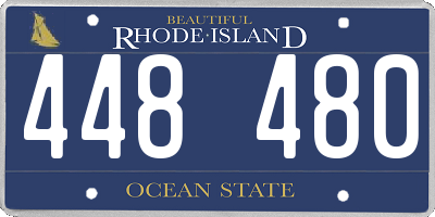 RI license plate 448480
