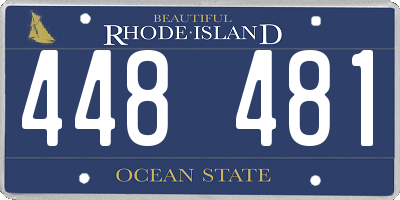 RI license plate 448481