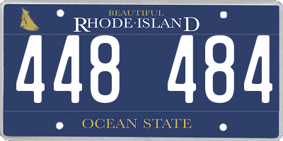 RI license plate 448484