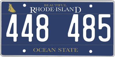 RI license plate 448485