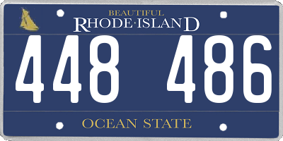 RI license plate 448486