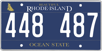RI license plate 448487