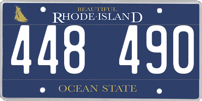 RI license plate 448490