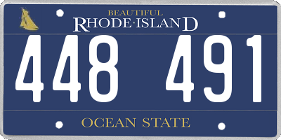 RI license plate 448491