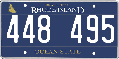 RI license plate 448495