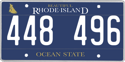 RI license plate 448496