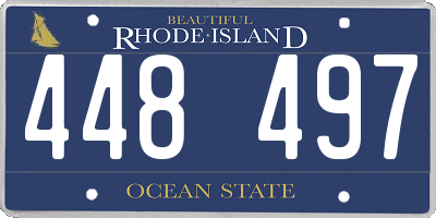 RI license plate 448497