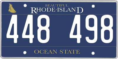 RI license plate 448498