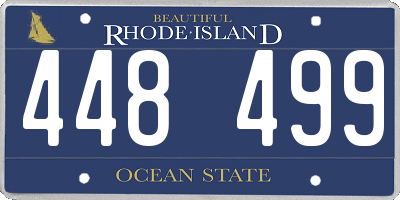 RI license plate 448499