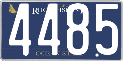 RI license plate 4485