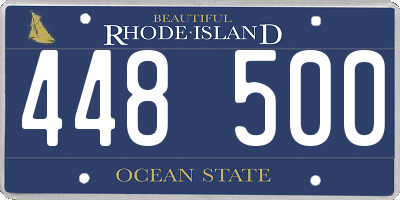 RI license plate 448500