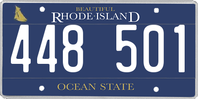 RI license plate 448501