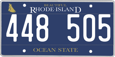 RI license plate 448505