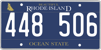 RI license plate 448506