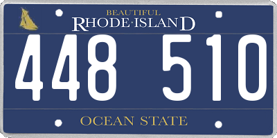 RI license plate 448510