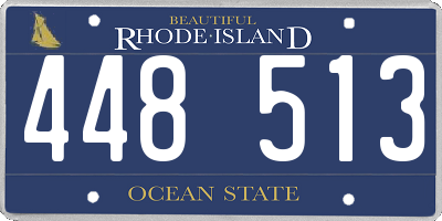 RI license plate 448513