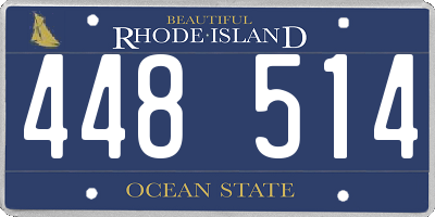 RI license plate 448514