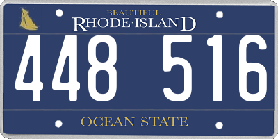 RI license plate 448516