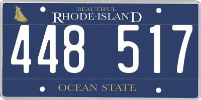 RI license plate 448517