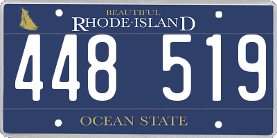 RI license plate 448519