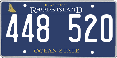 RI license plate 448520