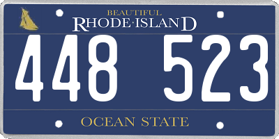 RI license plate 448523