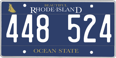 RI license plate 448524