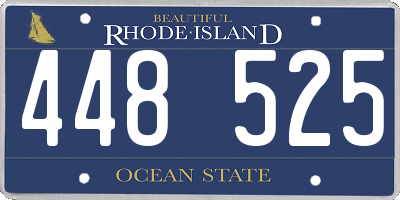 RI license plate 448525