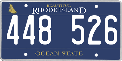 RI license plate 448526