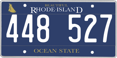 RI license plate 448527