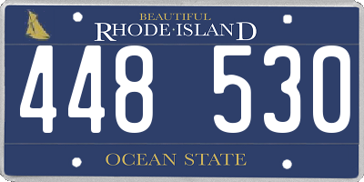 RI license plate 448530