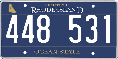 RI license plate 448531