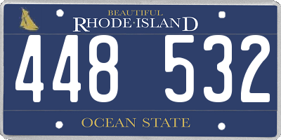 RI license plate 448532