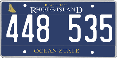 RI license plate 448535