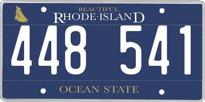 RI license plate 448541
