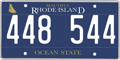 RI license plate 448544