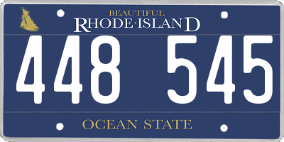 RI license plate 448545