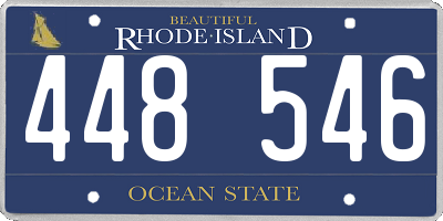 RI license plate 448546