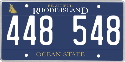 RI license plate 448548